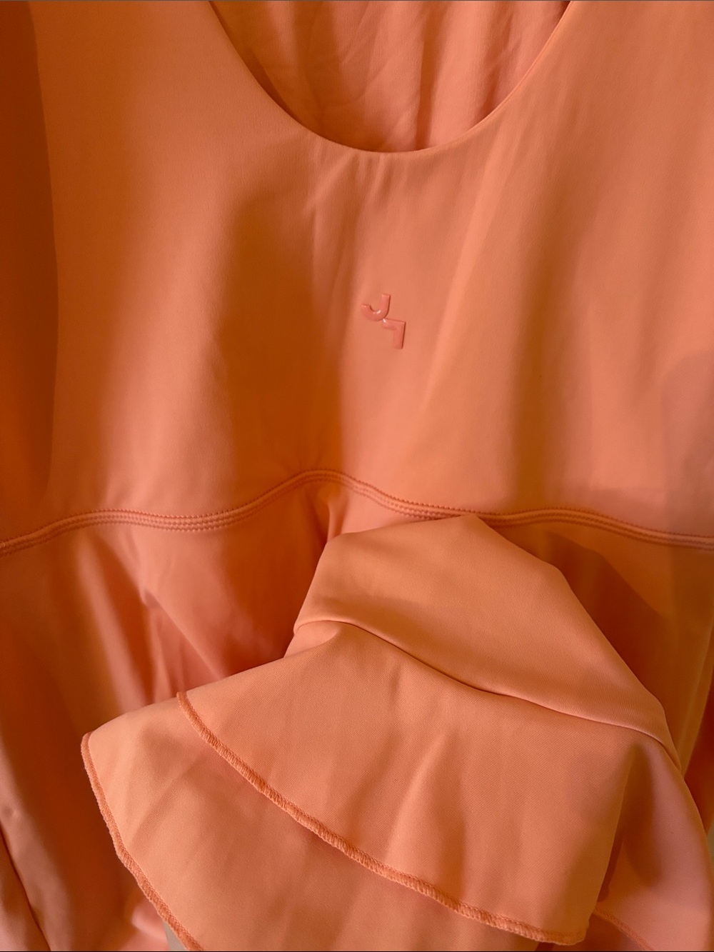 JoyLab Peach Ruffle-Hem Mini Dress - Picture 4 of 4